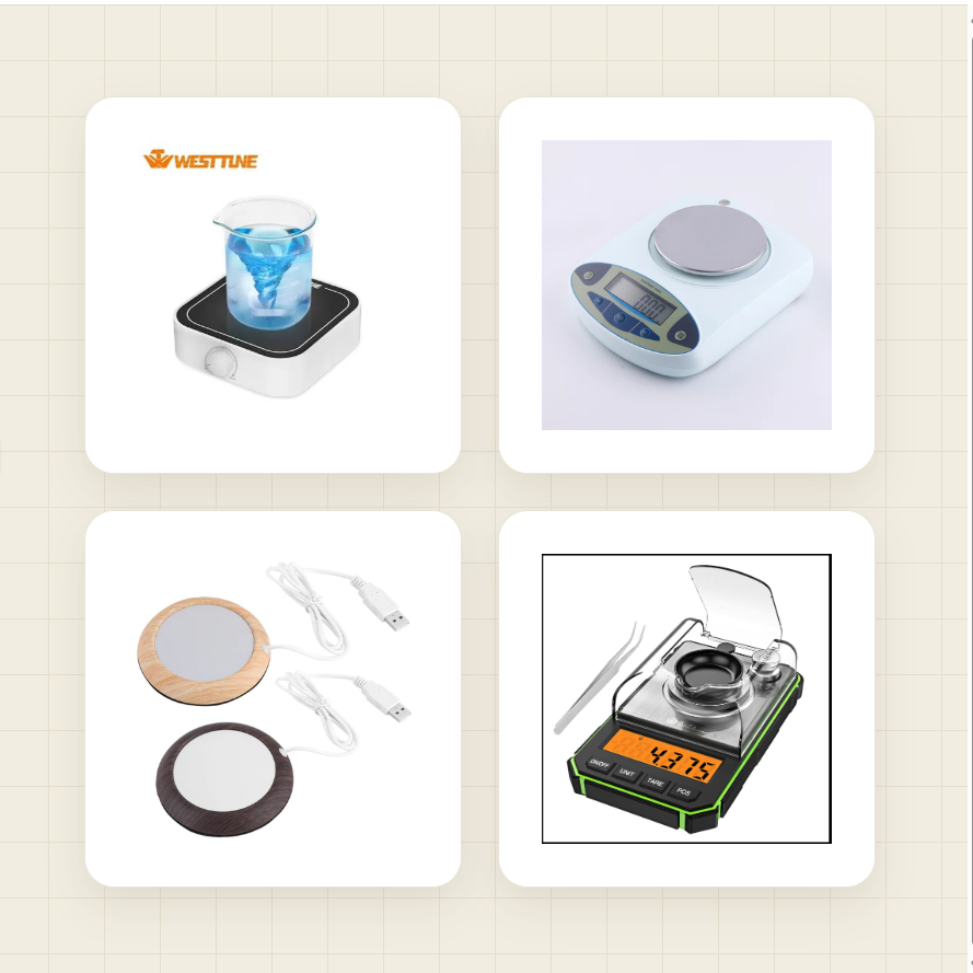 Digital precision scale for weighing fragrance oils, warmers and magnetic mixers magnetic stirrers ethanol storage and use