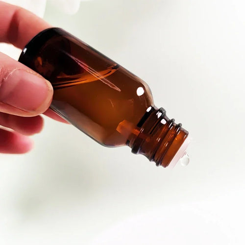 36Pcs 5ml-30ml Amber Refillable Essential Oil Bottles Portable Travel Glass Containers Orifice Reducer Dropper Perfume Dispenser
