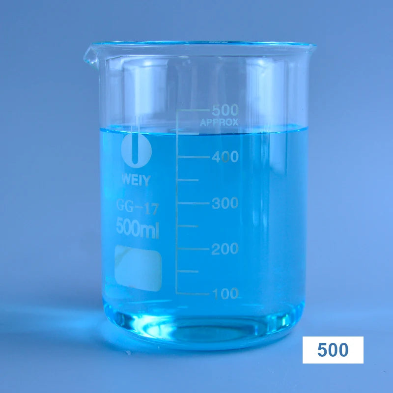 Glass Beaker Set – 4 Sizes (50ml to 500ml)