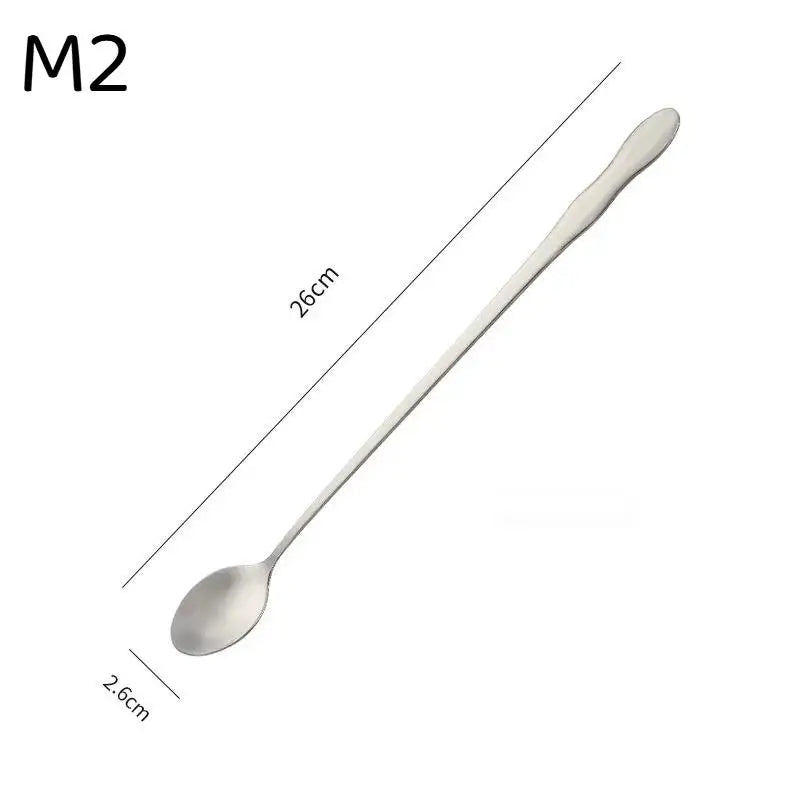 Long-Handle Stainless Steel Stirring Spoon