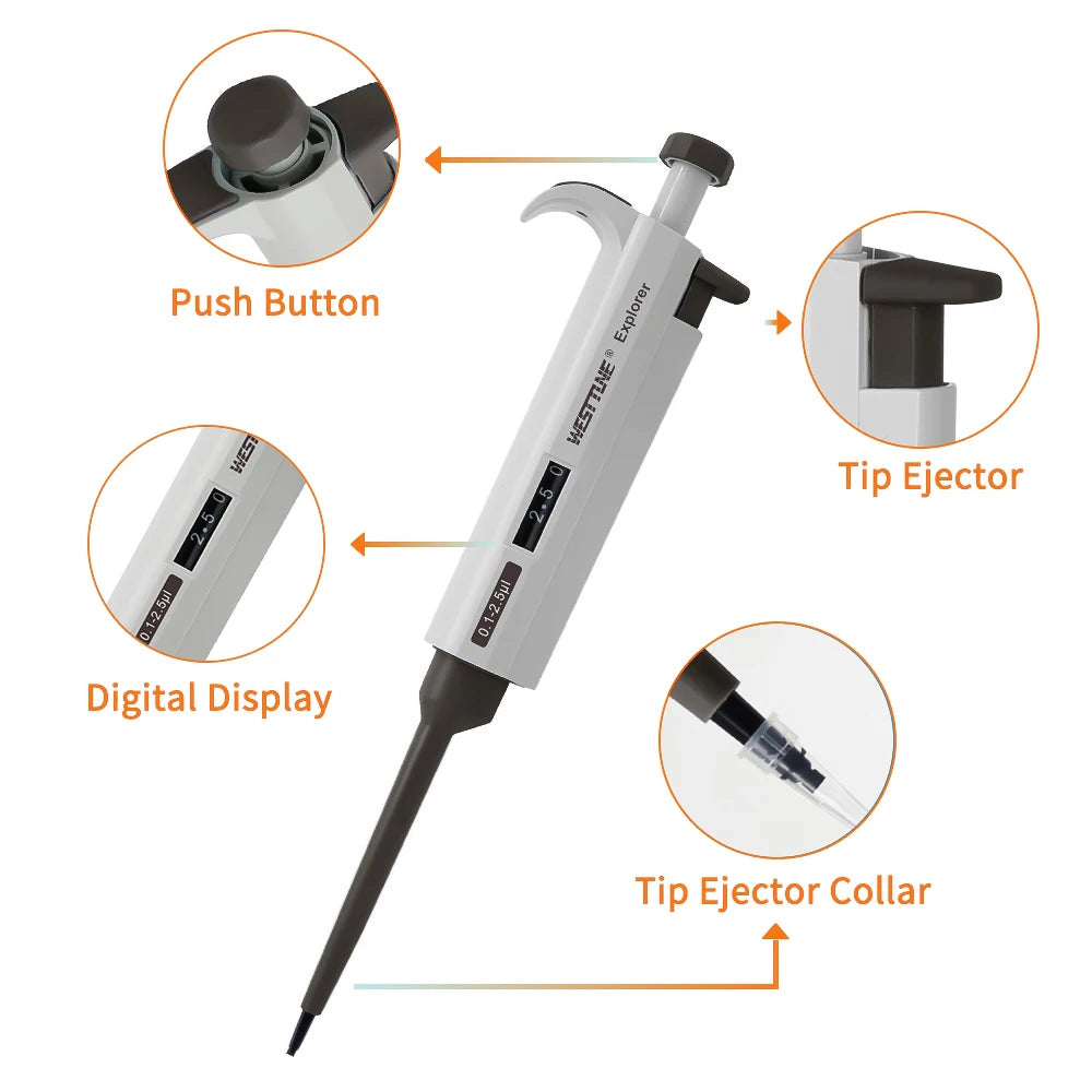 Adjustable Single-Channel Micropipette – Variable Volume