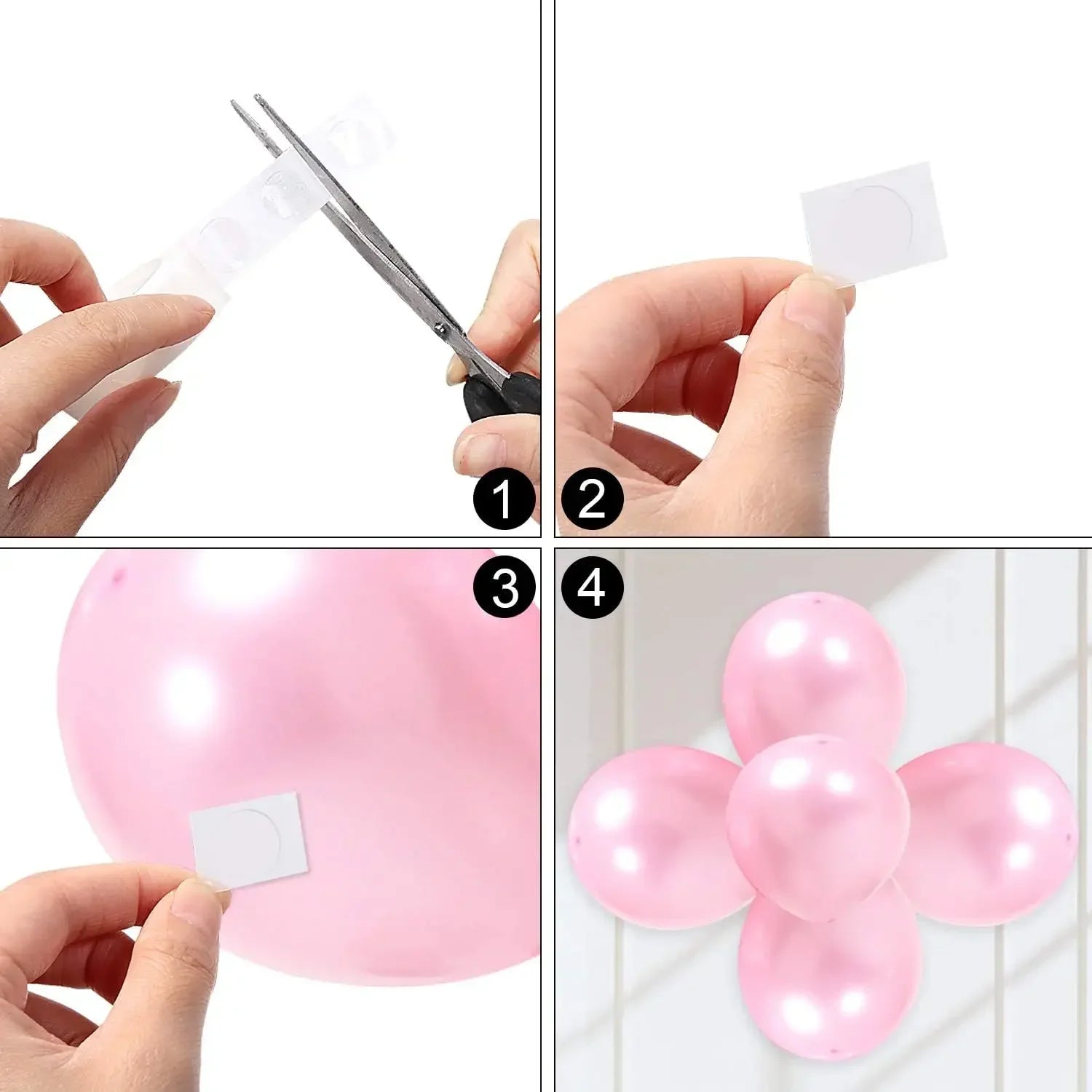 Clear Round Dot Stickers – Double-Sided, Pack of 100