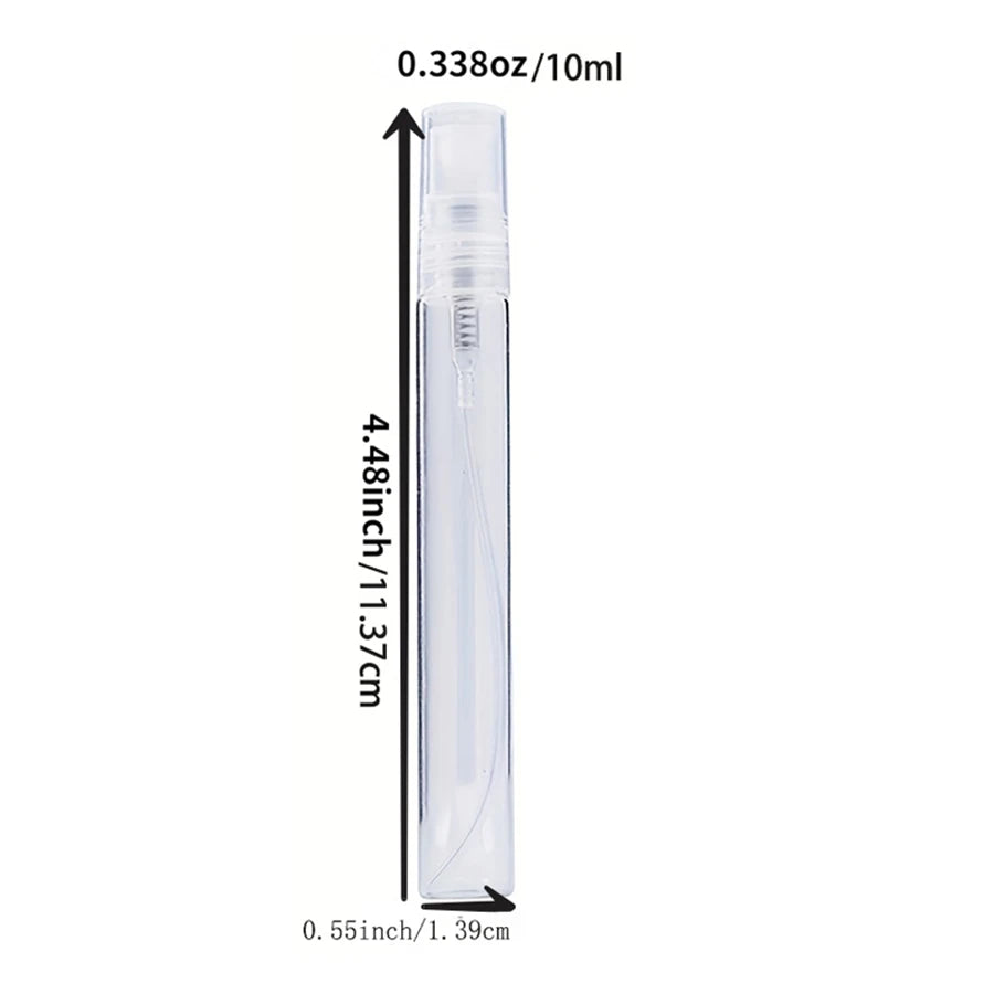 Clear Glass Spray Bottles, 10ml – Set of 8