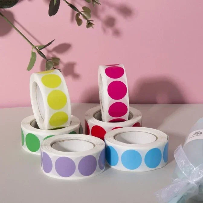 Colour Dot Label Stickers – 1000 Pack