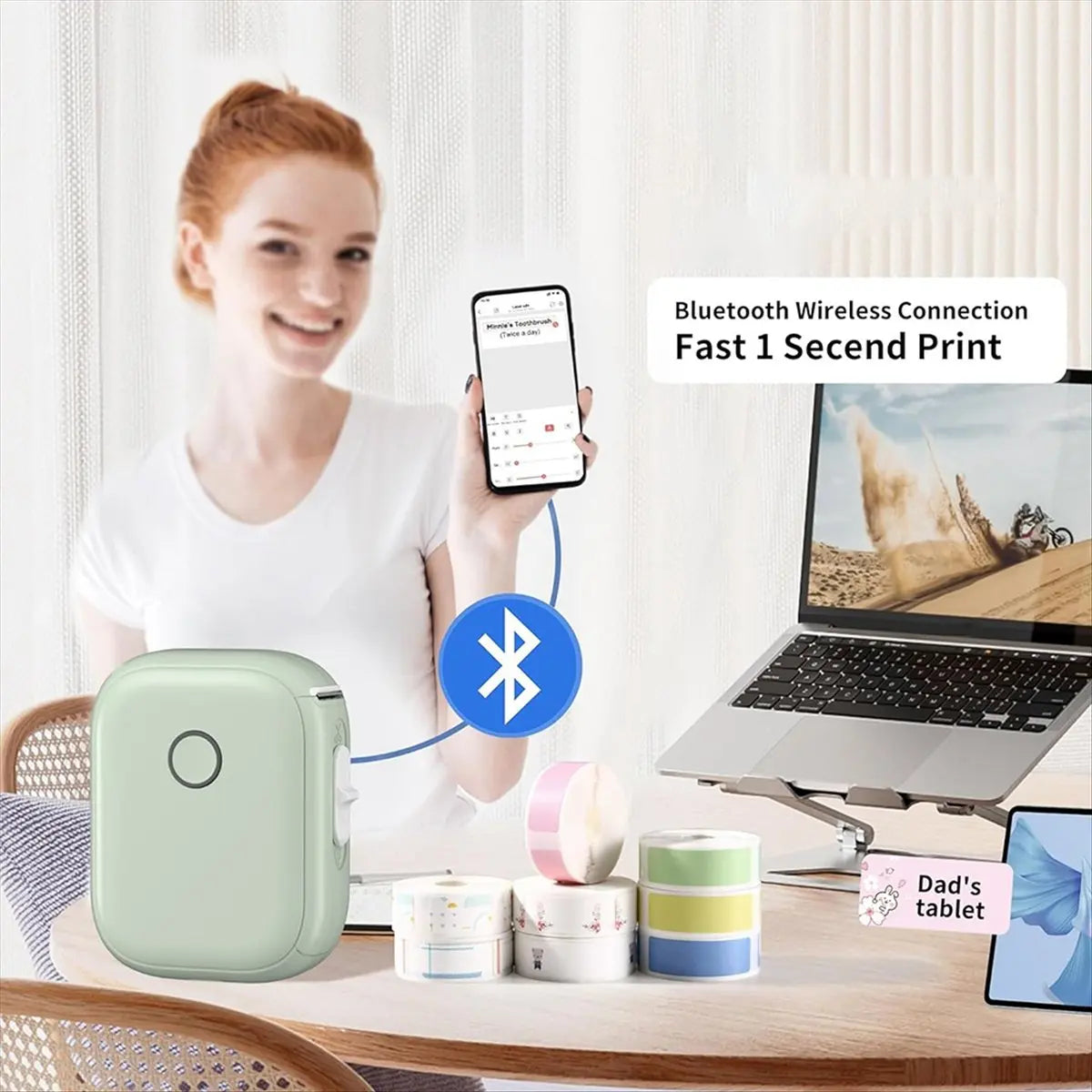 P12 Bluetooth Label Printer – Portable & Wireless