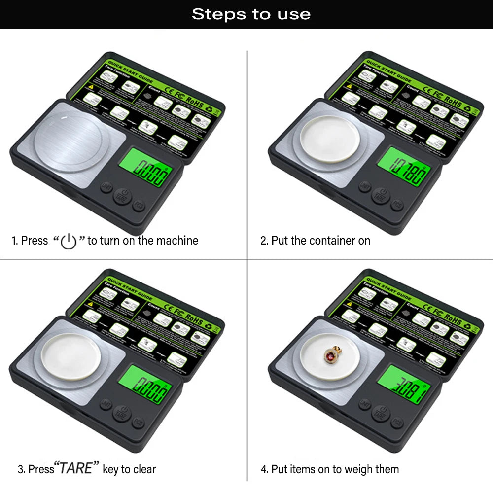 Mini Digital Scale 100g/ 0.001g Precision – view 4