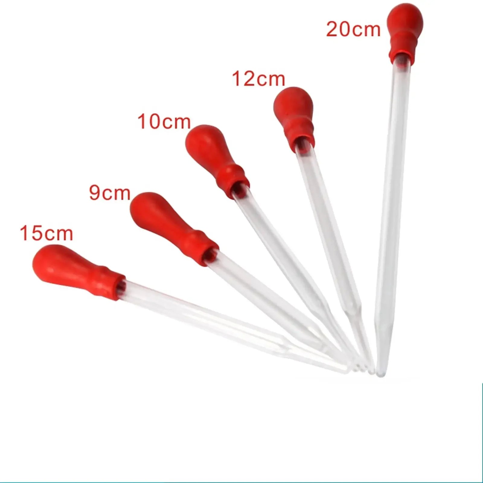 10Pcs 9cm/10cm/12cm/15cm/20cm Durable Long Glass Experiment Medical Pipette Dropper Transfer Pipette Lab