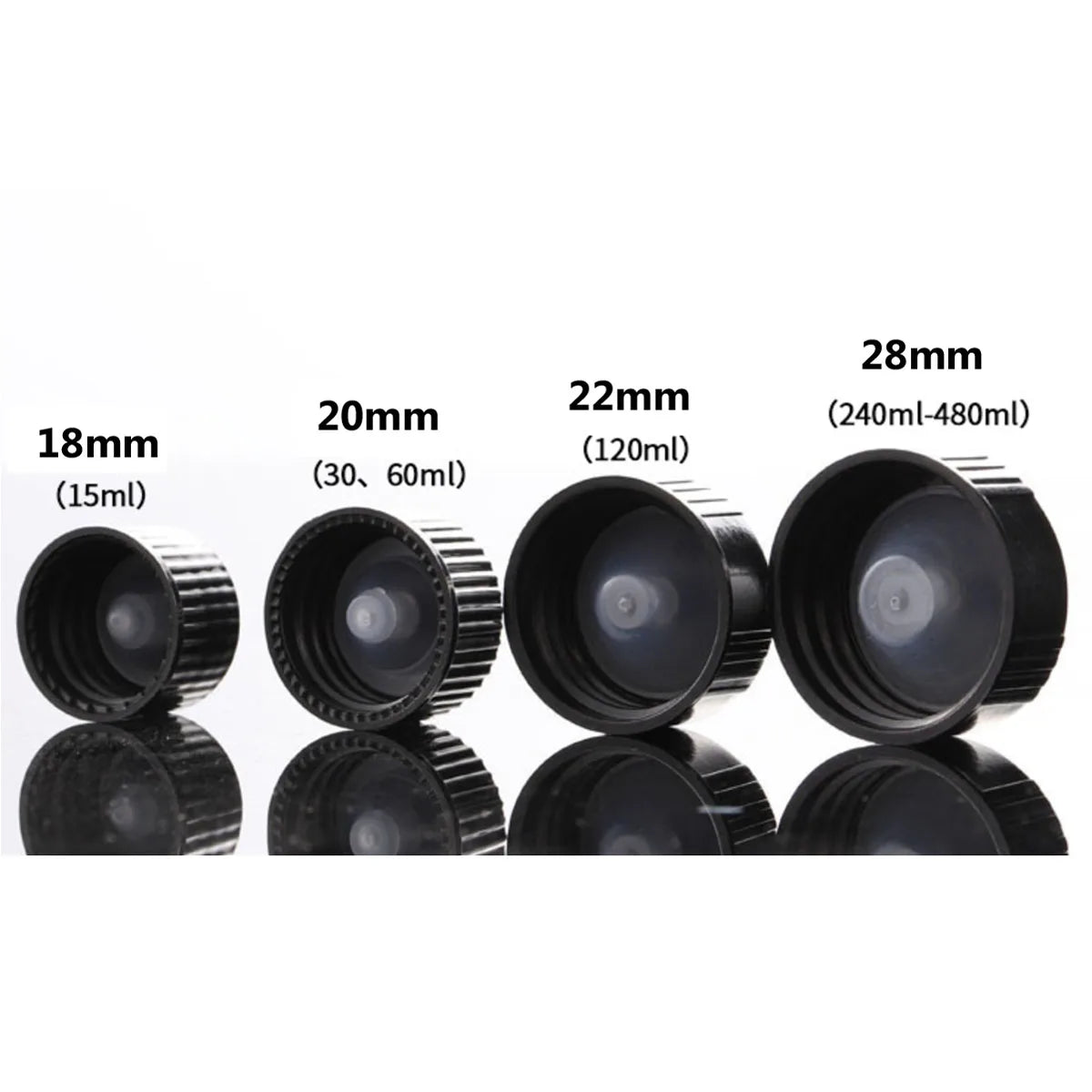 Polycone Screw Caps – Pack of 100 (18mm–28mm)