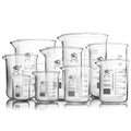 1set Lab Borosilicate GLass Beaker All Sizes Chemical Experiment Laboratory Equipment All Sizes