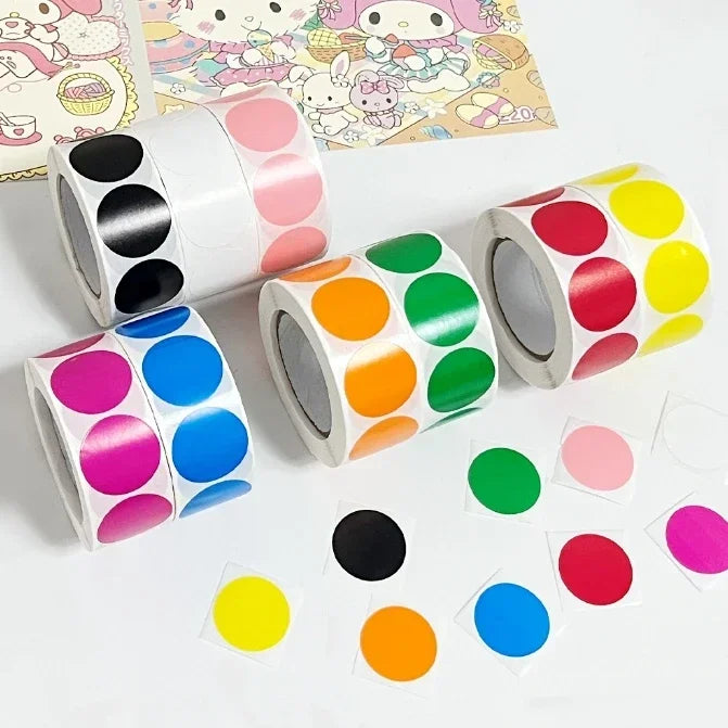 Colour Dot Label Stickers – 1000 Pack