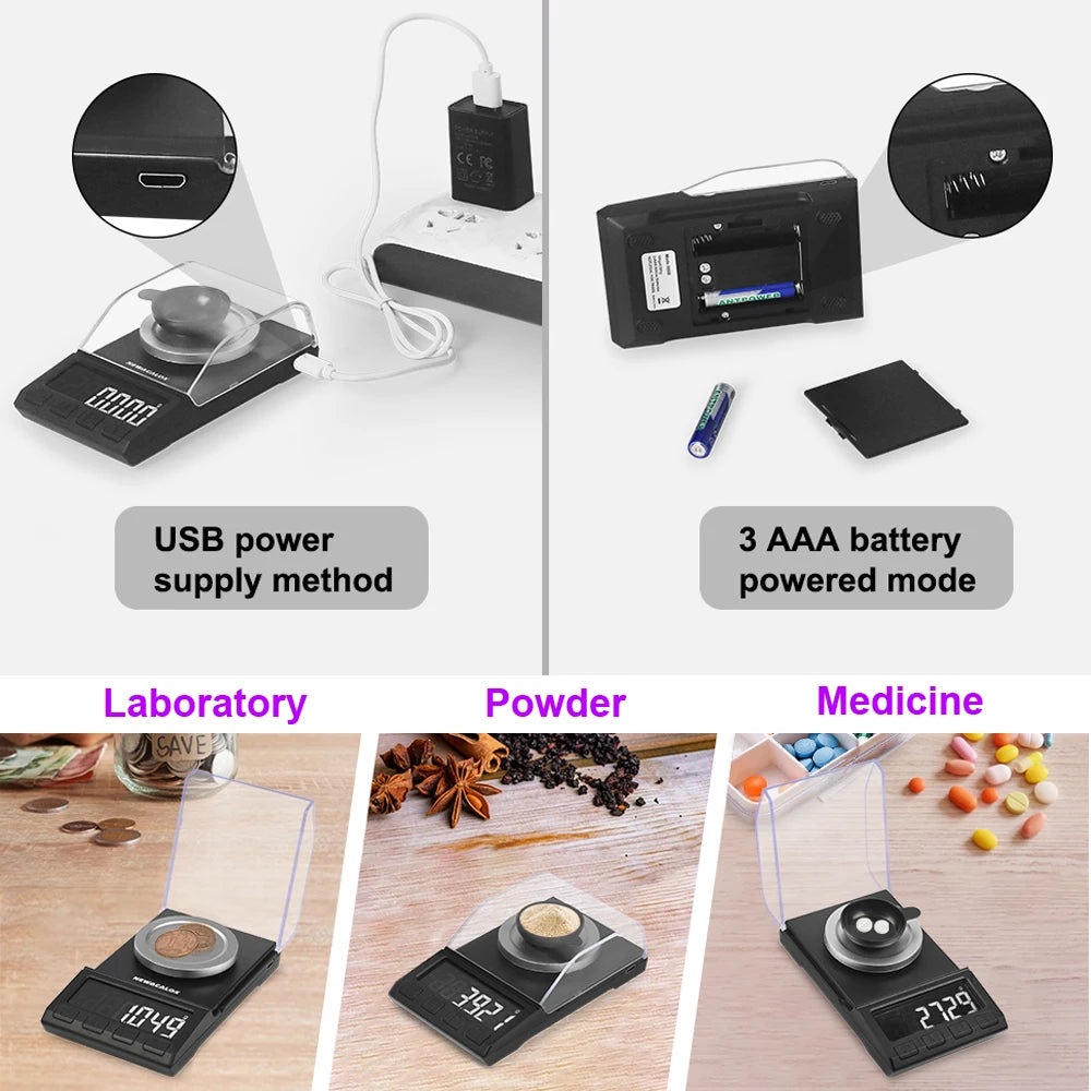 Digital Milligram Scale – 100g Capacity, 0.001g Accuracy