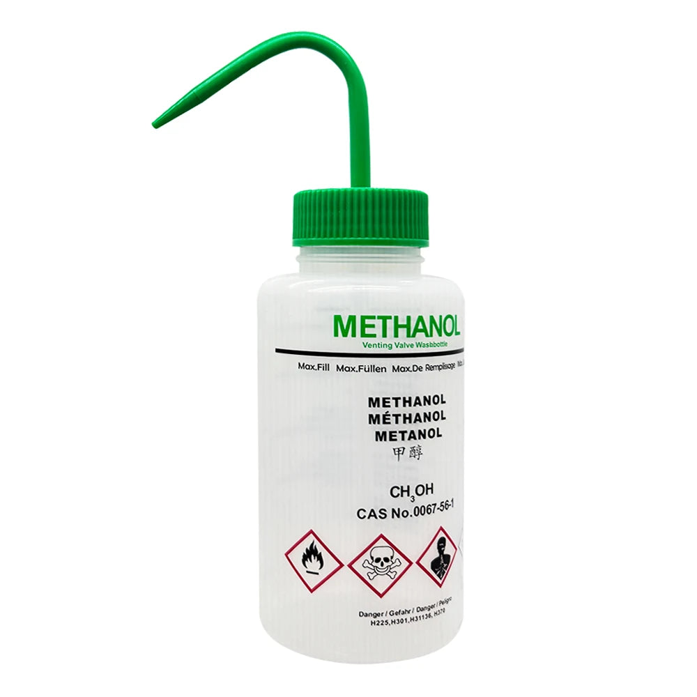 1pcs/lot Empty Methanol Elbow Plastic Squeeze Wash Bottle Lab Rinse Bottles Clean Safely