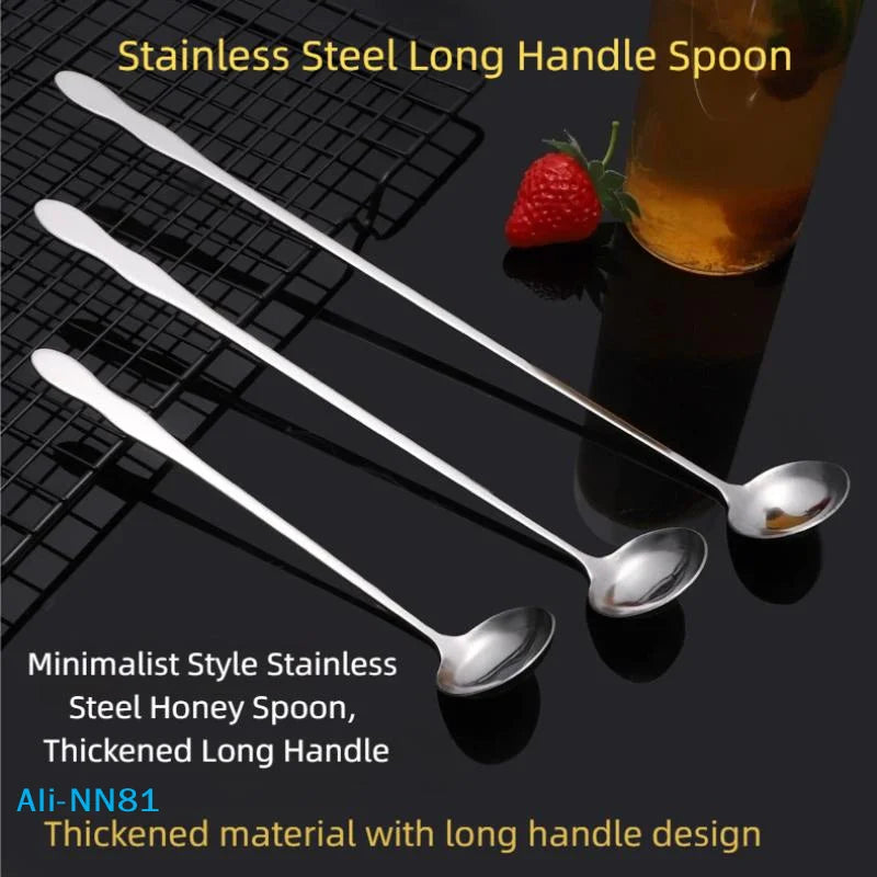 Long-Handle Stainless Steel Stirring Spoon