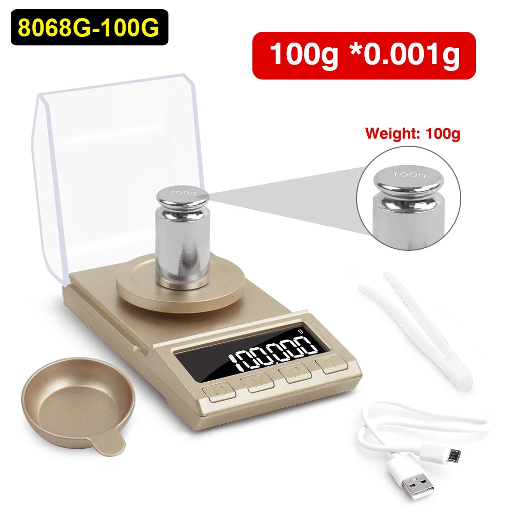 Digital Milligram Scale – 100g Capacity, 0.001g Accuracy