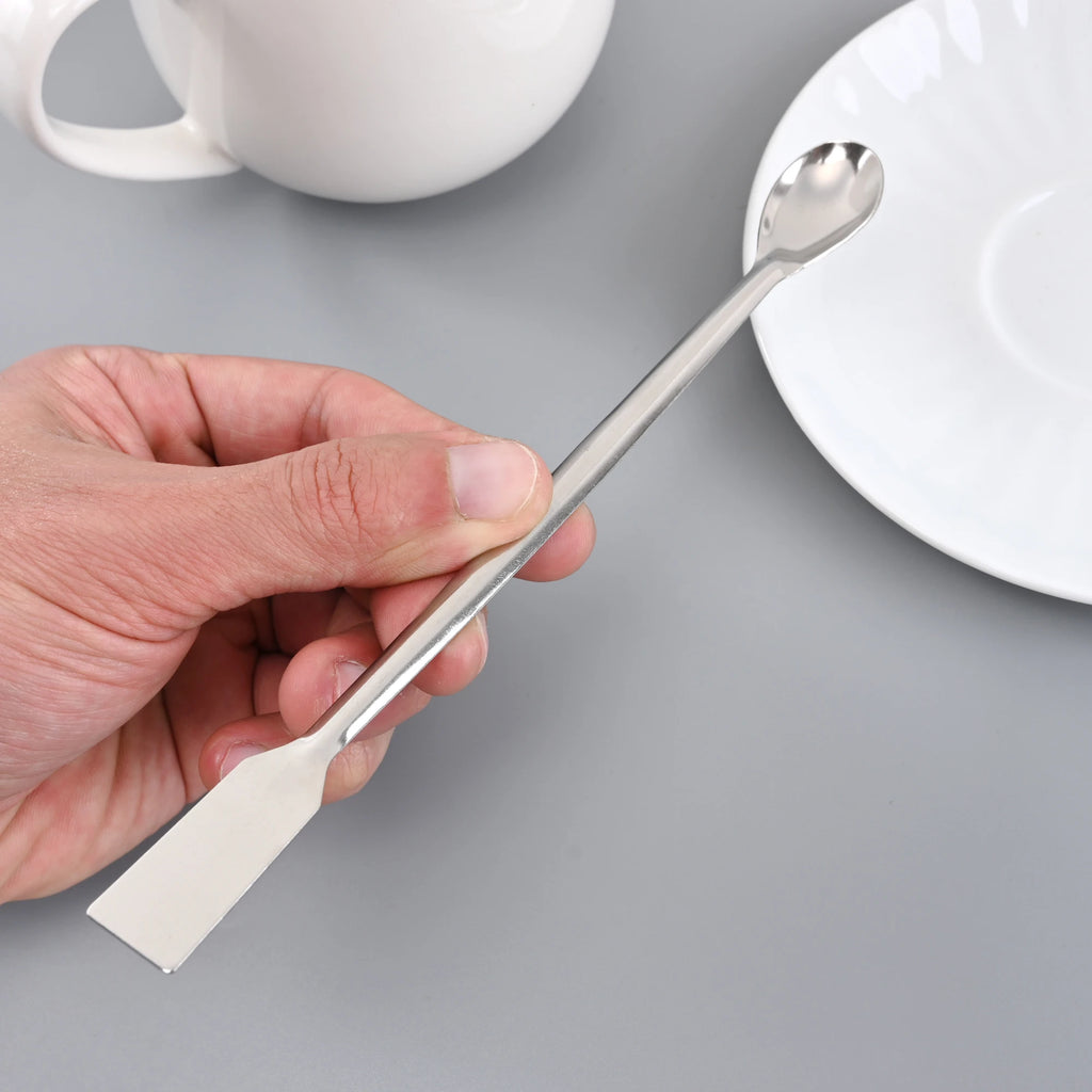 Double-Ended Stainless Steel Spoon and Micro Spatula – 20cm