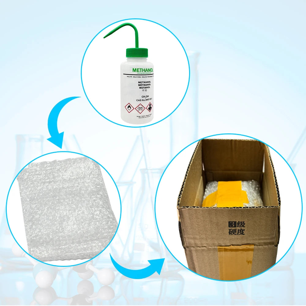 1pcs/lot Empty Methanol Elbow Plastic Squeeze Wash Bottle Lab Rinse Bottles Clean Safely