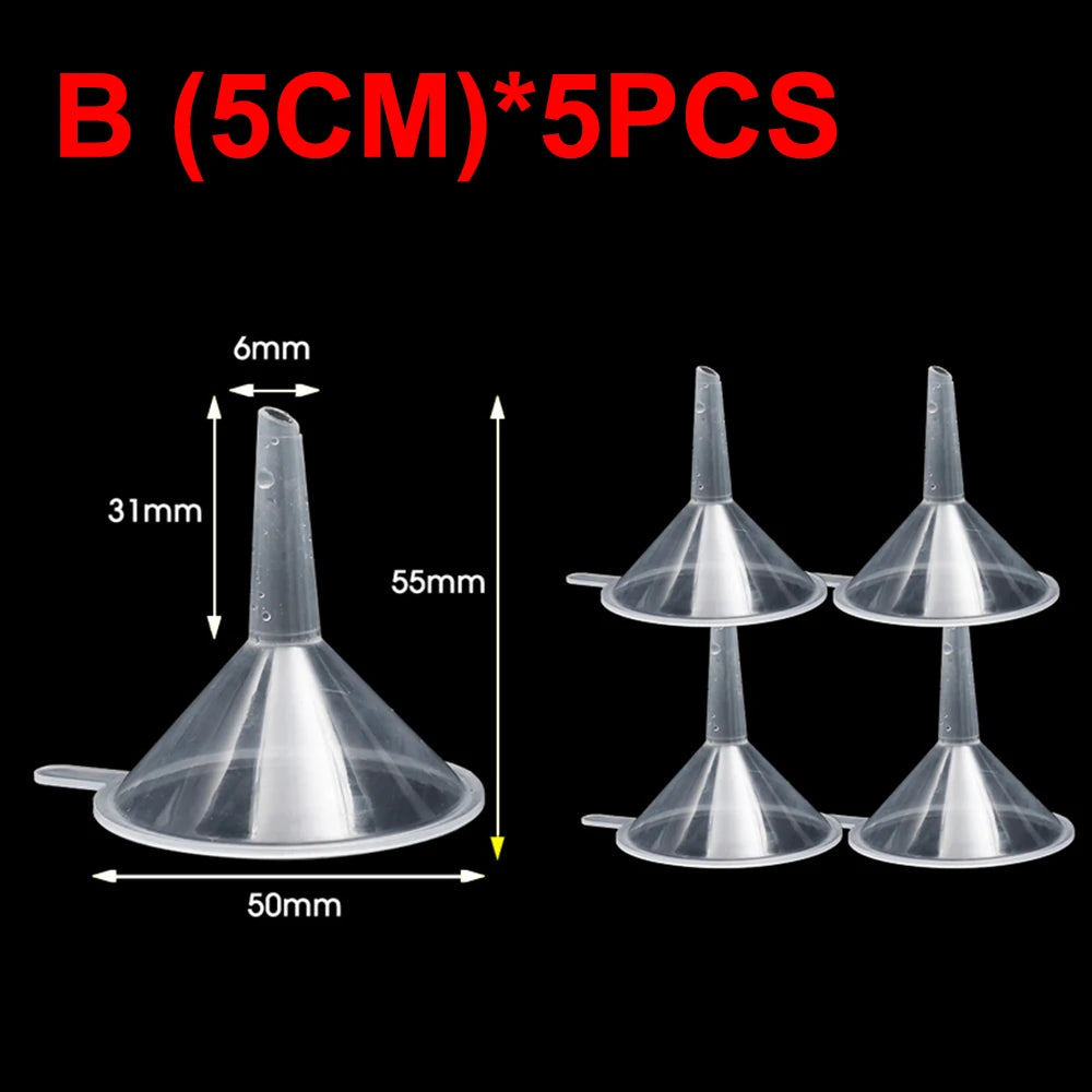 Mini Plastic Funnels – Small Mouth for Bottles & Vials