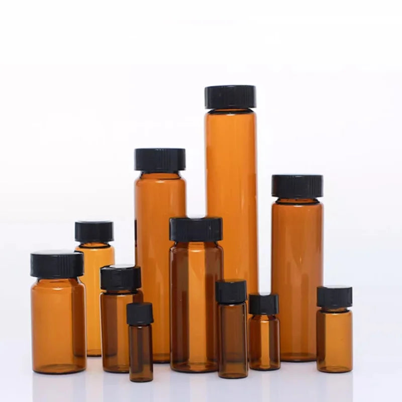 Amber Glass Screw-Top Vials – 2ml to 60ml