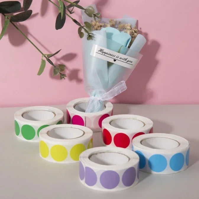 Colour Dot Label Stickers – 1000 Pack