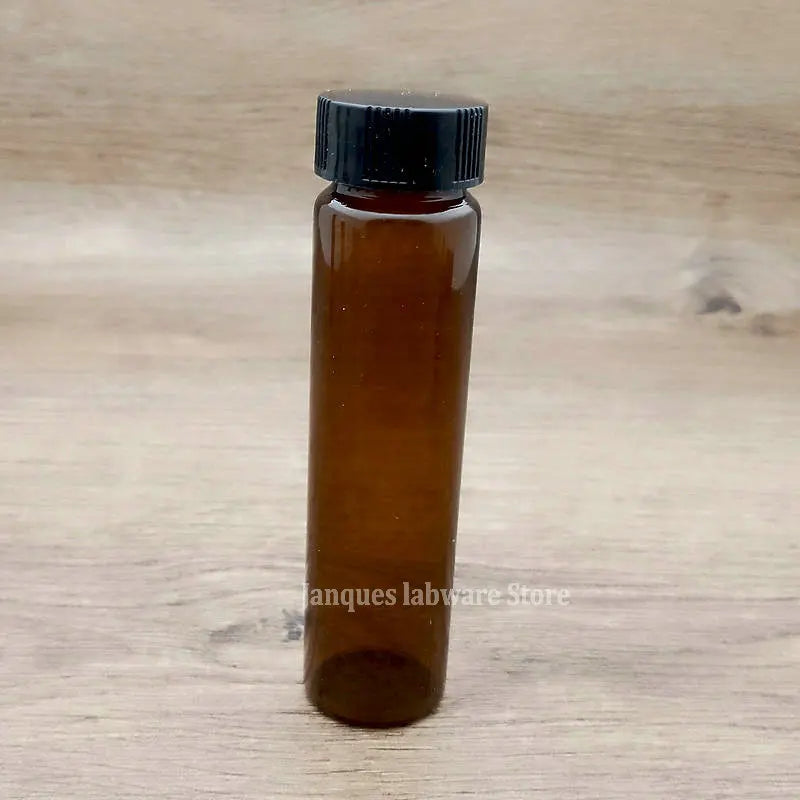 Amber Glass Sample Vials Wide Neck with Screw Cap – Various Sizes