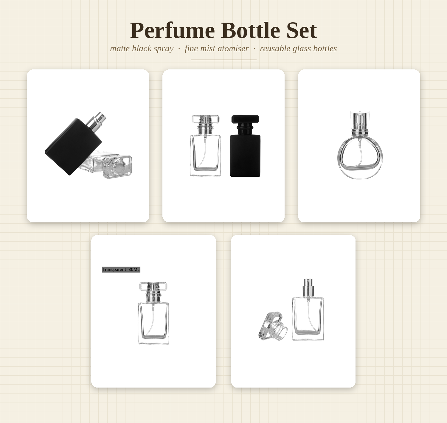 Perfume Bottles Set of 10